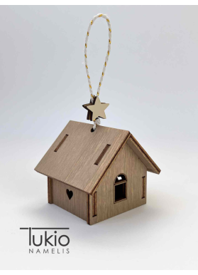 Mediniai Kalėdiniai nameliai