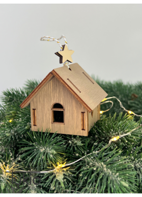 Mediniai Kalėdiniai nameliai