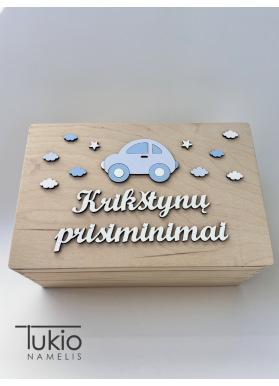 Krikštadėžė "Mėlyna mašinėlė"